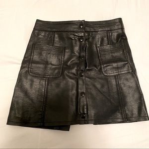 hm Leather skirt